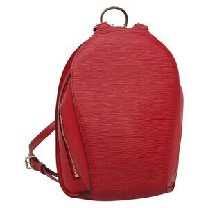 LOUIS VUITTON Epi Mabillon Backpack Castilian Red LV Auth